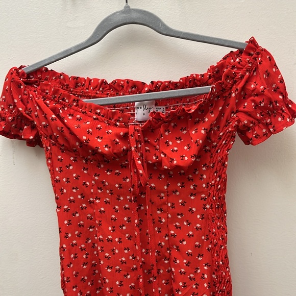 Polly Off The Shoulder Ruched Sundress Size 2 - Picture 5 of 16